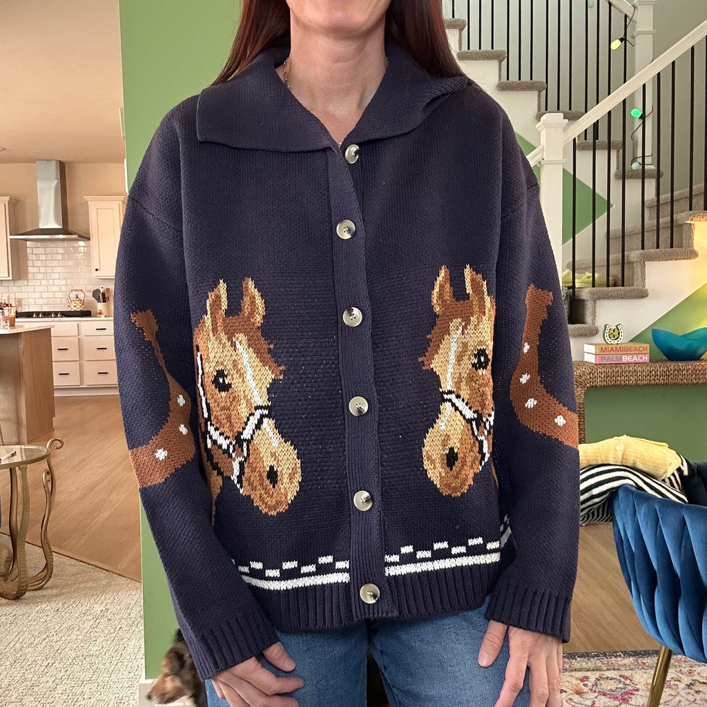 Sunny Horse Cardigan – Blueberry Hil