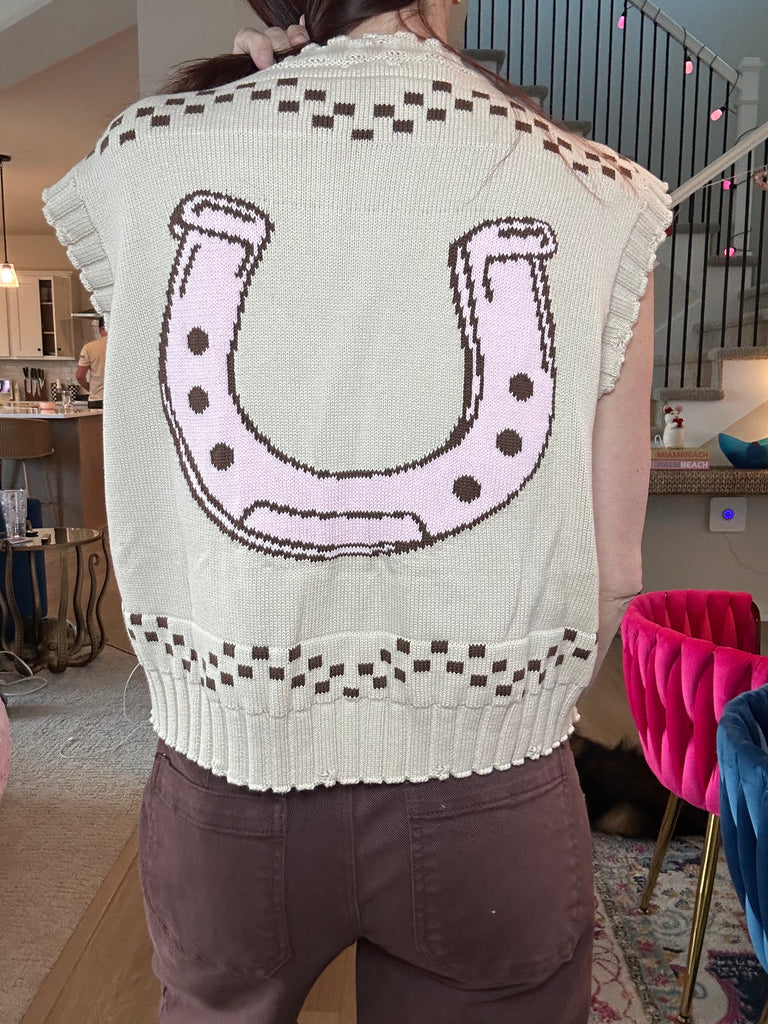 トップス archive Y's border wool vest cardigan Giddy Up Cowgirl Cardigan Vest – Blueberry Hil
