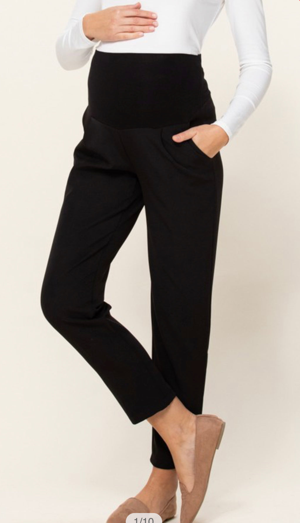 Maternity Oh Mamma Skinny Pant with Demi Panel Available in Plus Sizes   Walmartcom